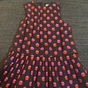 Colorblock dots dress